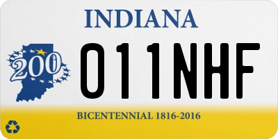 IN license plate 011NHF