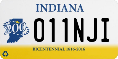 IN license plate 011NJI