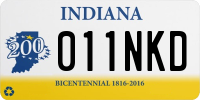 IN license plate 011NKD