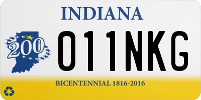 IN license plate 011NKG