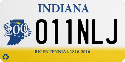 IN license plate 011NLJ
