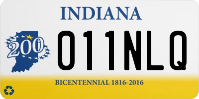 IN license plate 011NLQ