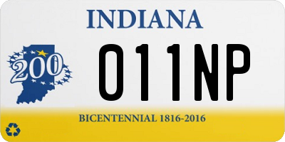 IN license plate 011NP