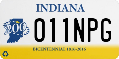 IN license plate 011NPG