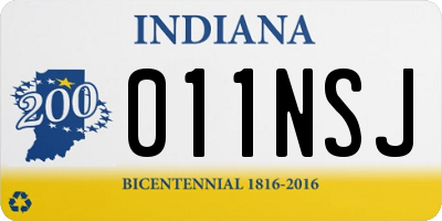 IN license plate 011NSJ