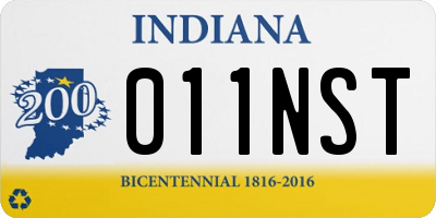 IN license plate 011NST