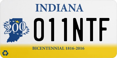 IN license plate 011NTF