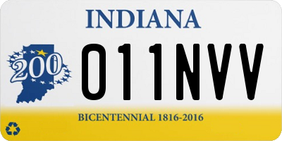 IN license plate 011NVV