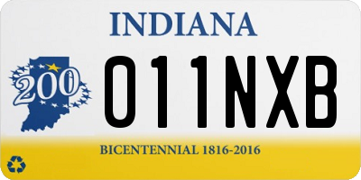 IN license plate 011NXB