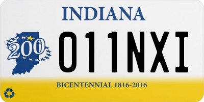 IN license plate 011NXI