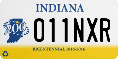 IN license plate 011NXR