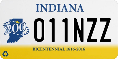 IN license plate 011NZZ