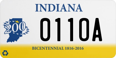 IN license plate 011OA