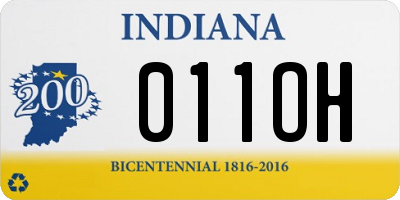 IN license plate 011OH