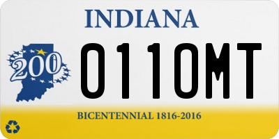IN license plate 011OMT