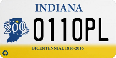 IN license plate 011OPL