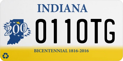 IN license plate 011OTG