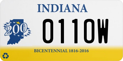 IN license plate 011OW