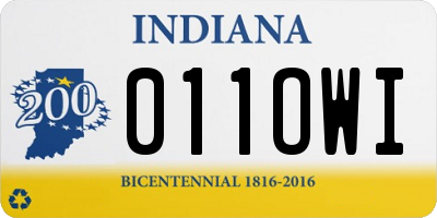 IN license plate 011OWI