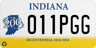 IN license plate 011PGG
