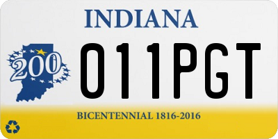 IN license plate 011PGT