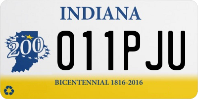 IN license plate 011PJU