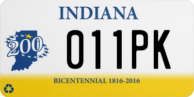 IN license plate 011PK