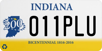IN license plate 011PLU