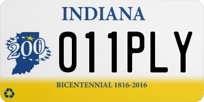 IN license plate 011PLY