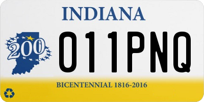 IN license plate 011PNQ