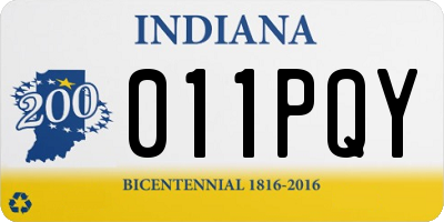 IN license plate 011PQY