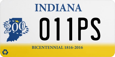 IN license plate 011PS
