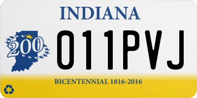 IN license plate 011PVJ