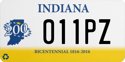 IN license plate 011PZ