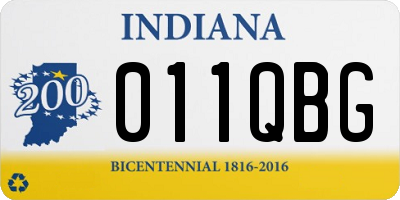 IN license plate 011QBG
