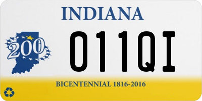 IN license plate 011QI