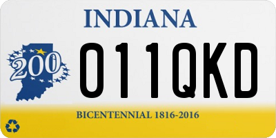 IN license plate 011QKD