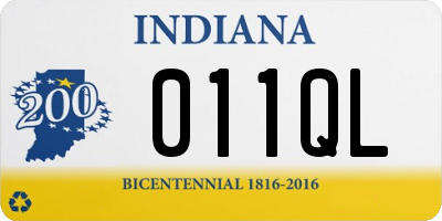 IN license plate 011QL