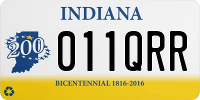 IN license plate 011QRR