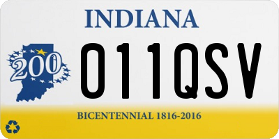 IN license plate 011QSV