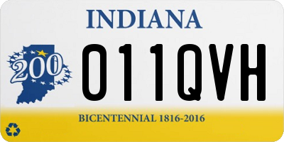 IN license plate 011QVH