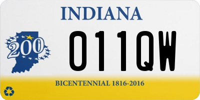 IN license plate 011QW