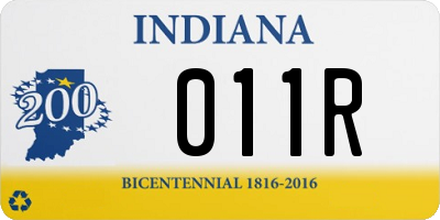 IN license plate 011R