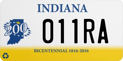 IN license plate 011RA