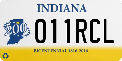 IN license plate 011RCL