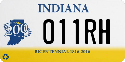 IN license plate 011RH