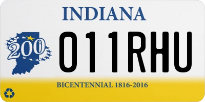 IN license plate 011RHU