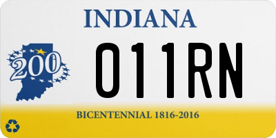 IN license plate 011RN