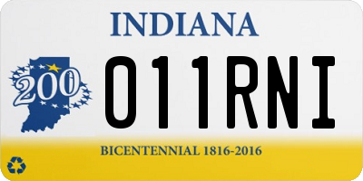IN license plate 011RNI