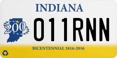 IN license plate 011RNN